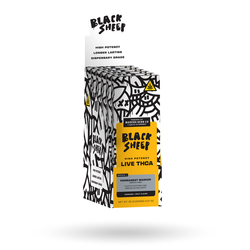 Liquid Diamonds Disposable: Permanent Marker (Indica) 2g - 6 pack