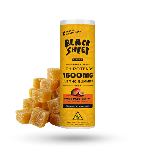 Live THC Gummy: Mango Passionfruit (Sativa), 30ct - 6pk