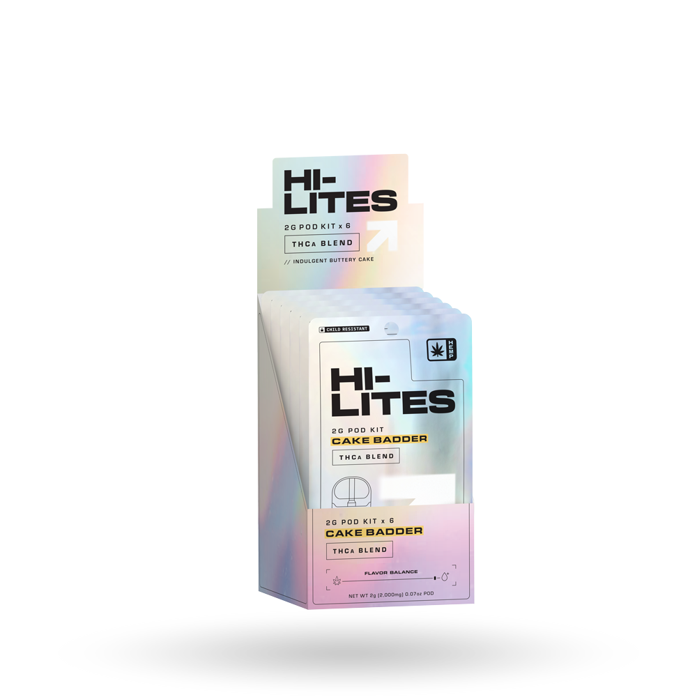 2g Hi-Lites THCa Pod Starter Kit 6 Pack: Cake Badder
