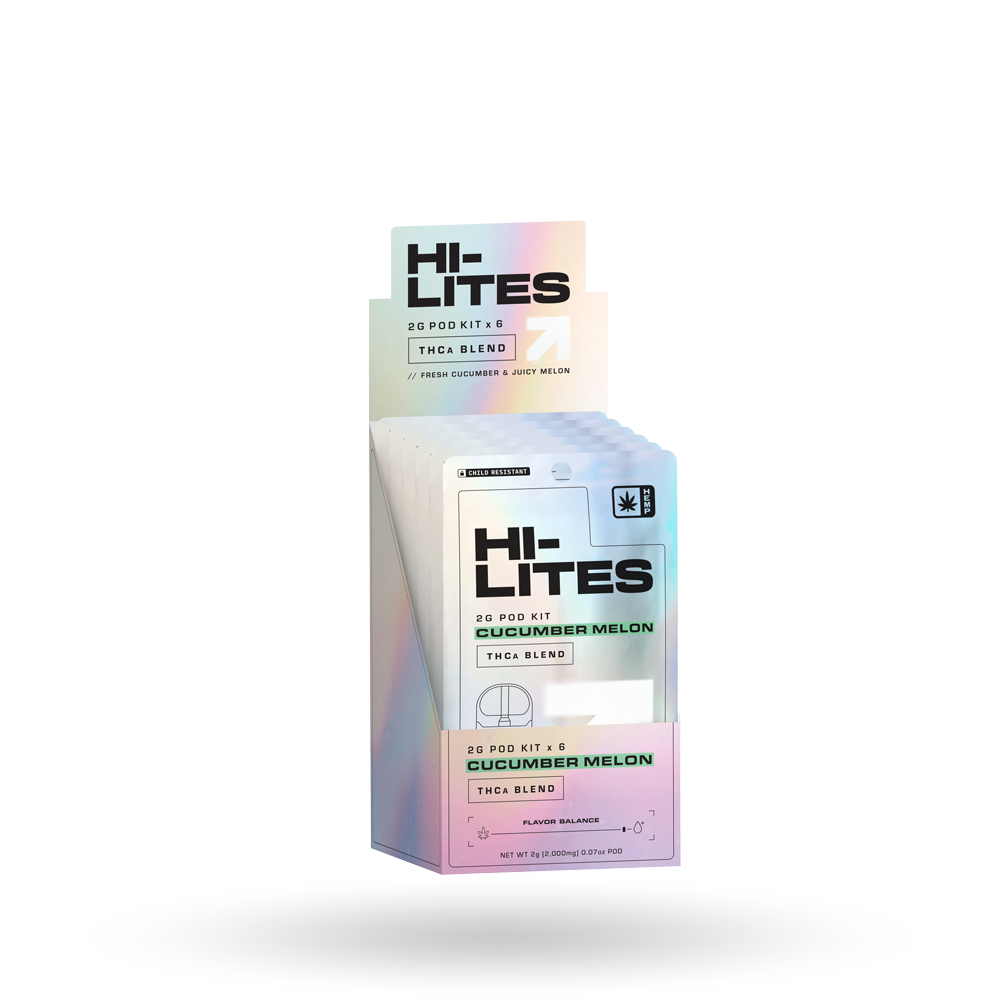 2g Hi-Lites THCa Pod Starter Kit 6 Pack: Cucumber Melon