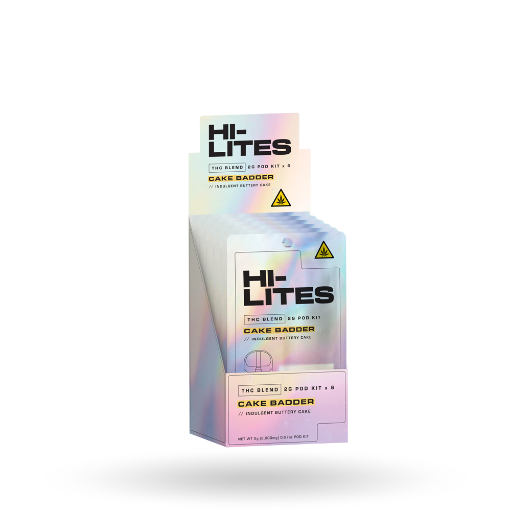 THC Blend Pod Starter Kit: Cake Badder 2g - 6 Pack