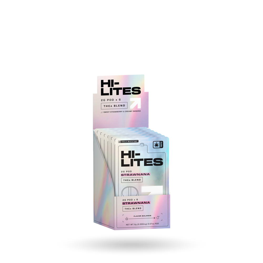 2g Hi-Lites THCa Pod Refill 6 Pack: Strawnanna