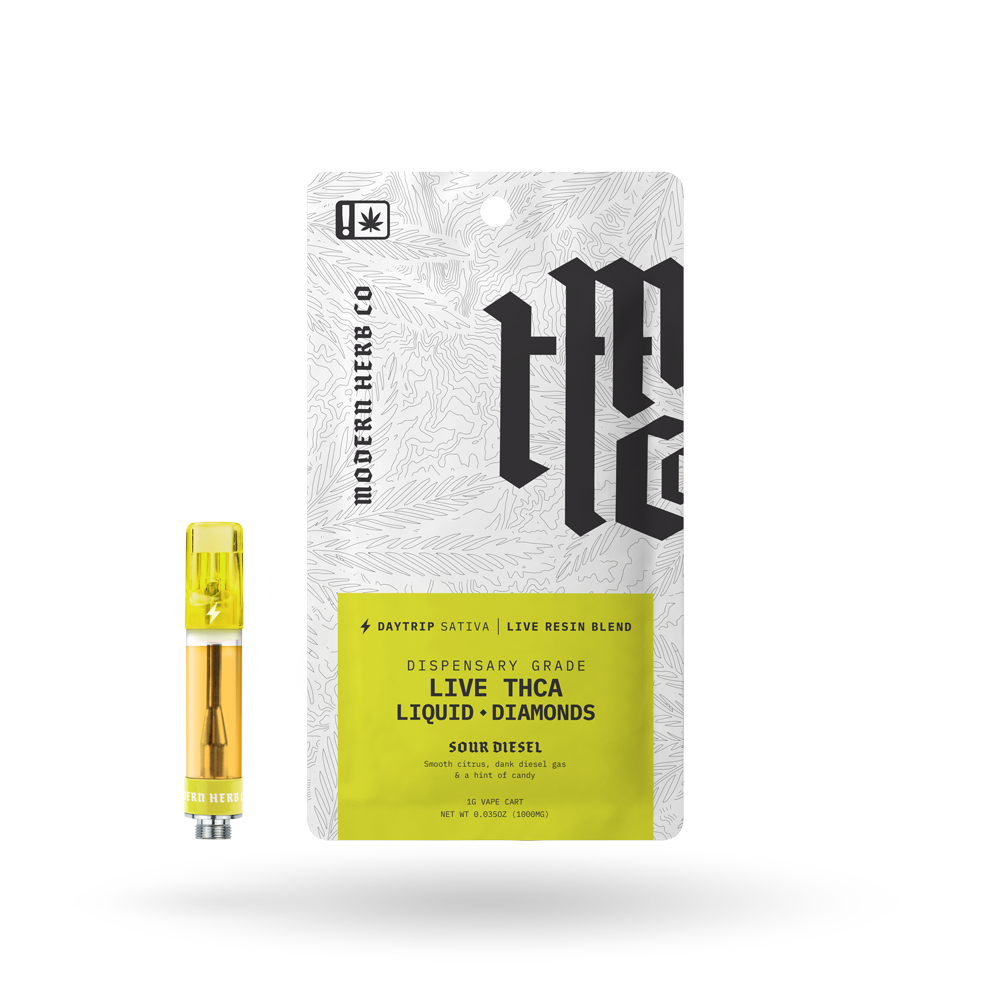 THCa Vape Cartridge Live Resin Liquid Diamonds 12 Pack: Sour Diesel (Sativa)