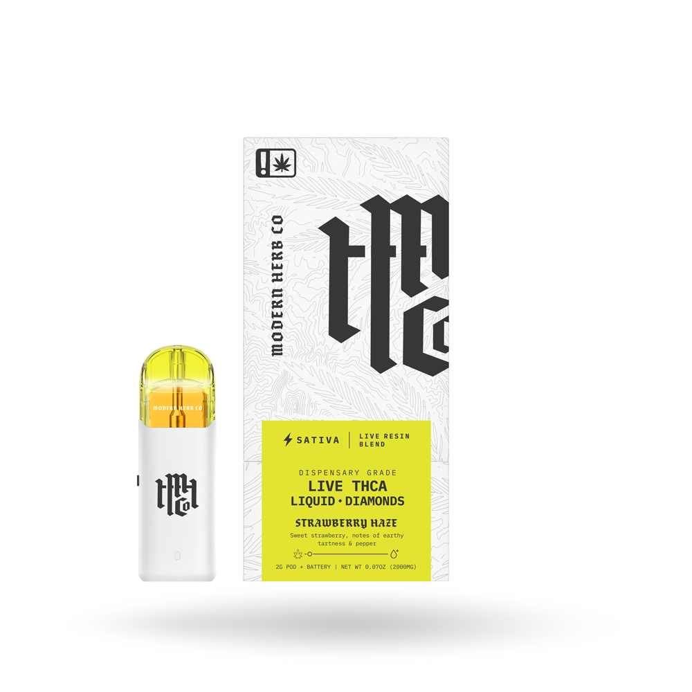 THCa Live Resin Liquid Diamonds Pod Kit 6 Pack: Strawberry Haze (Sativa) - 2g