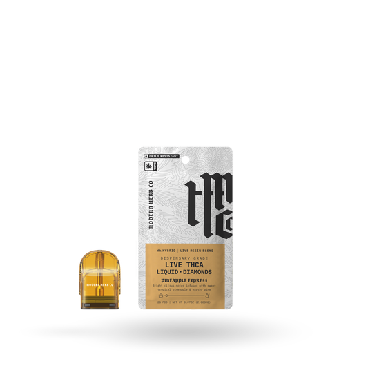 THCa Live Resin Liquid Diamonds Pod Refill 6 pack: Pineapple Express (Hybrid) - 2g
