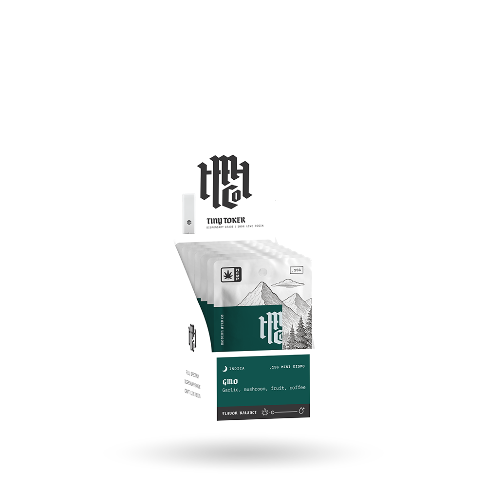 Rosin Vape: Tiny Toker: GMO (Indica) - .15g, 6pk
