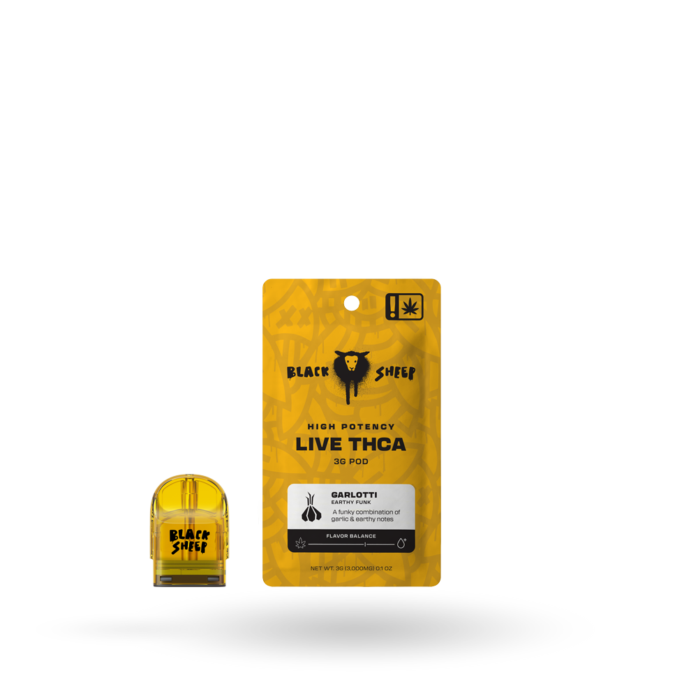 3g Black Sheep Live THCa Quad Blend Pod Refill 6 Pack: Garlotti