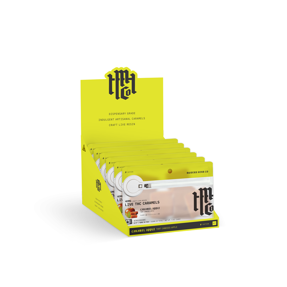 Live THC Caramel: Caramel Apple (Sativa), 8ct - 6pk