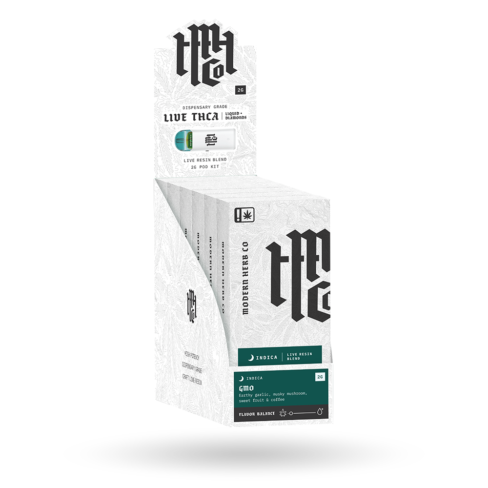 THCa Live Resin Liquid Diamonds Pod Kit 6 Pack: GMO (Indica) - 2g