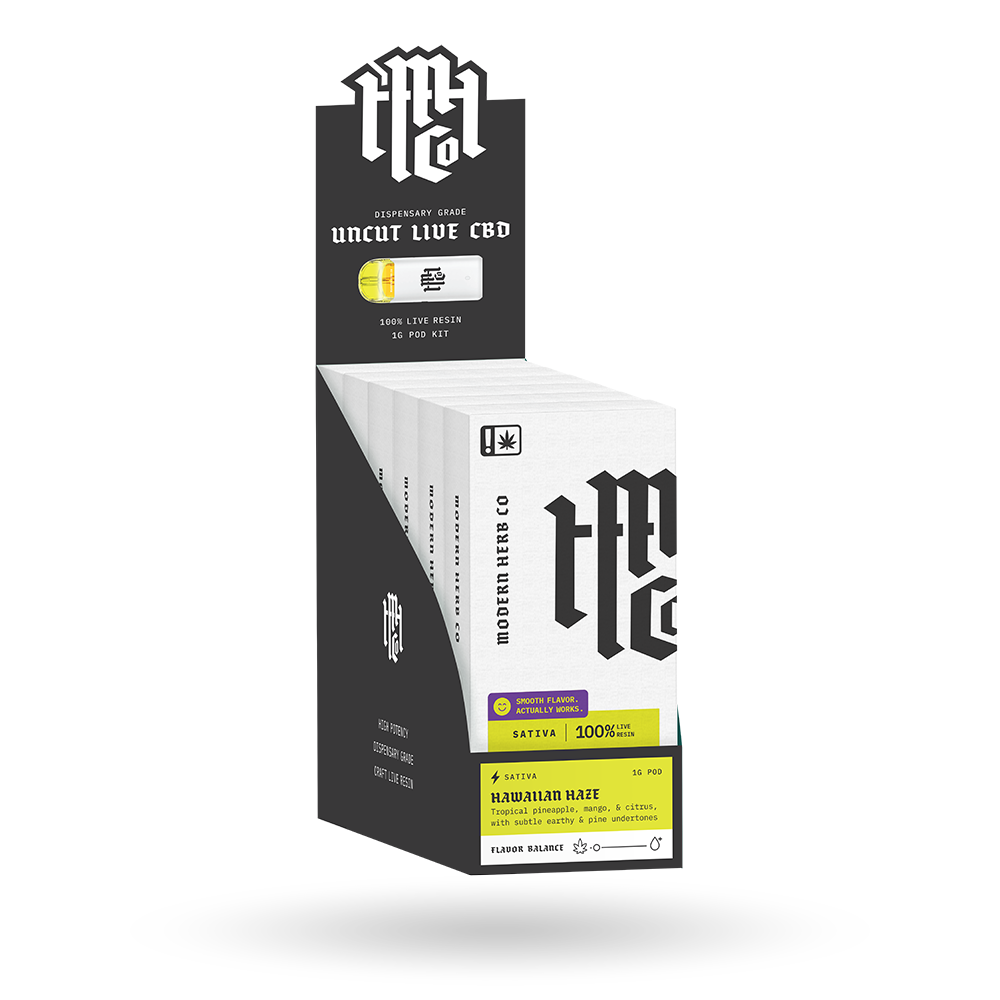 Live CBD Uncut Pod Kit: Hawaiian Haze (Sativa) - 1g