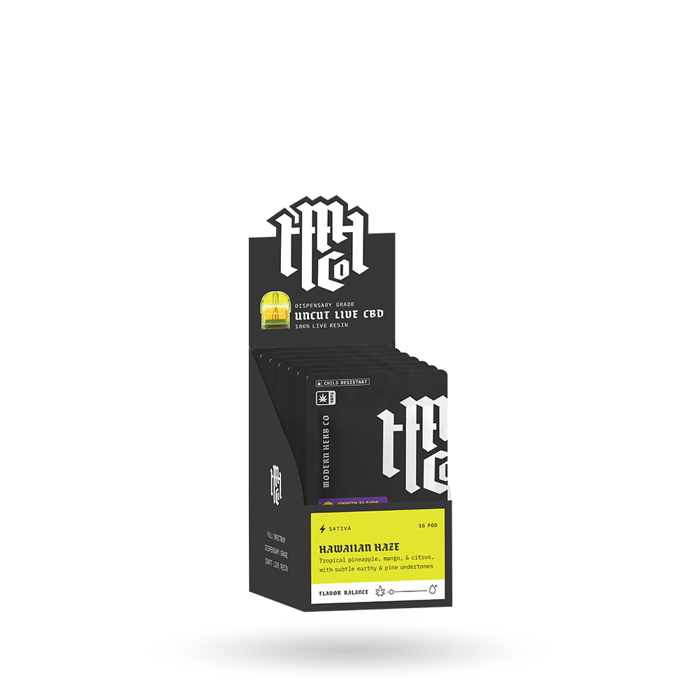 Pod Refill, Live CBD Uncut, Sativa, Hawaiian Haze, 1g - 6ct
