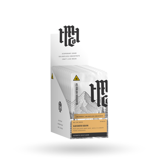 THCa Rosin Vape Cartridge: Kosher Kush (Hybrid), 1g - 12pk