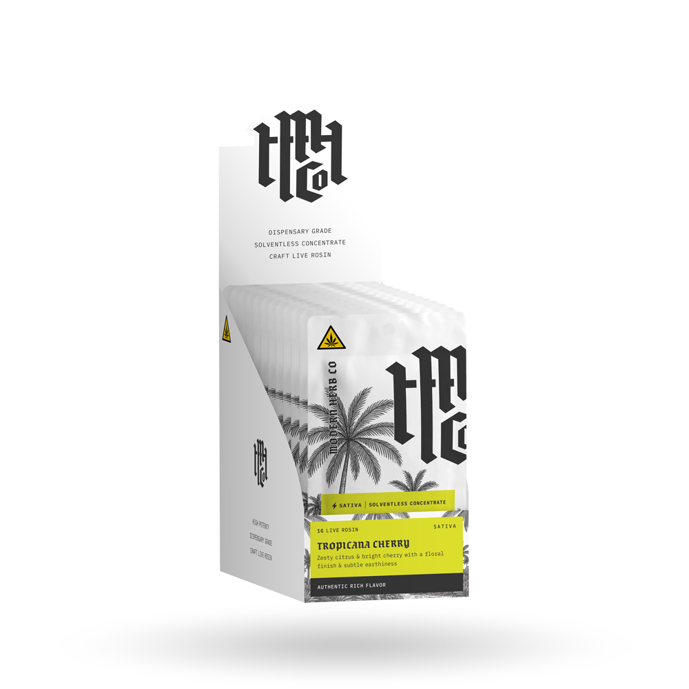 THCa Rosin Vape Cartridge: Tropicana Cherry (Sativa), 1g - 12pk