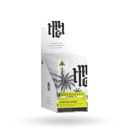 THCa Rosin Vape Cartridge: Tropicana Cherry (Sativa), 1g - 12pk