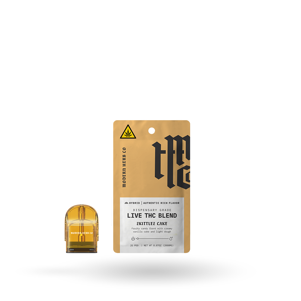 Live THC Pod Refill: Zkittlez Cake (Hybrid) 2g - 6 Pack (D8)