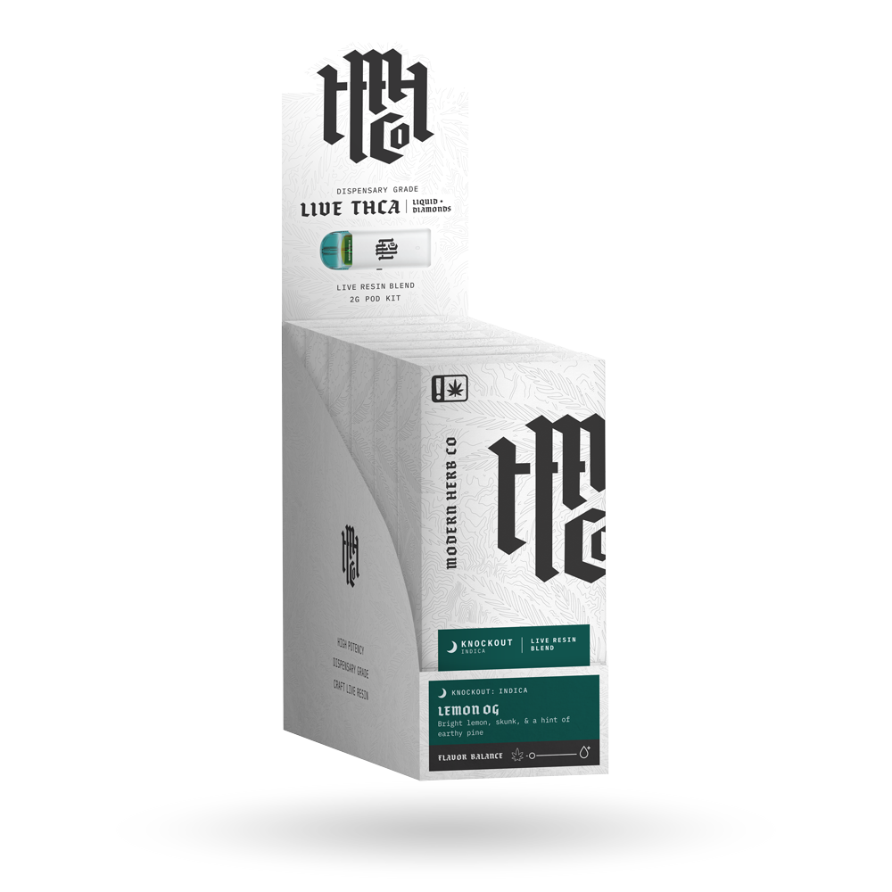 2g Modern Herb Co THCA Liquid Diamonds Pod Starter Kit 6 Pack: Knockout Lemon OG