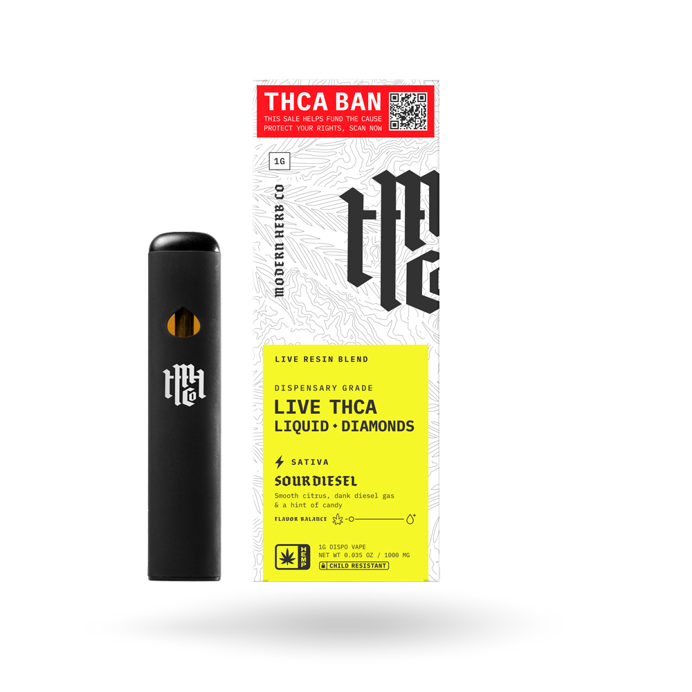 1g THCa Live Resin Liquid Diamonds Disposable 12 Pack: Sour Diesel (Sativa)