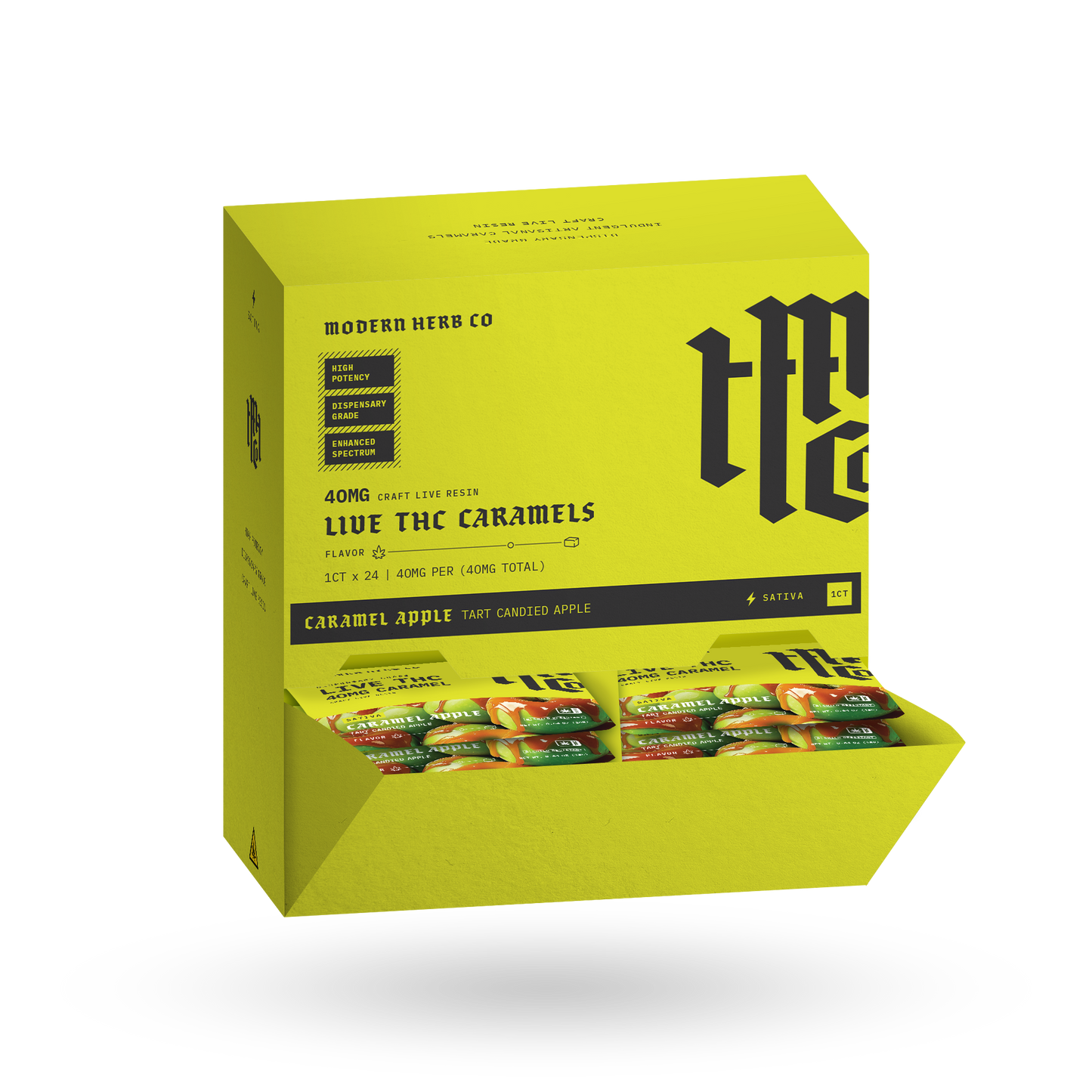 Live THC Caramel: Caramel Apple (Sativa), 1ct - 24pk