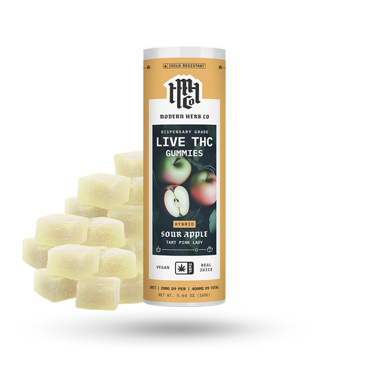 20ct Modern Herb Co Live D9 20mg Gummies 6 Pack: Anytime Sour Apple