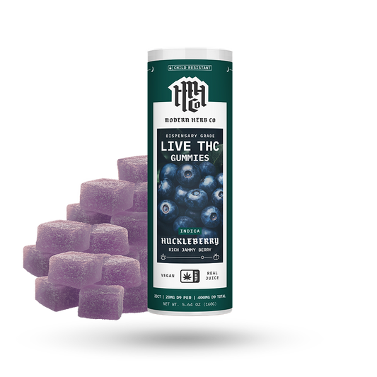 20ct Modern Herb Co Live D9 20mg Gummies 6 Pack: Knockout Oregon Huckleberry