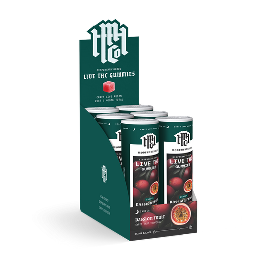 Gummy, Live D9, Indica, Passion Fruit, 20ct - 6pk