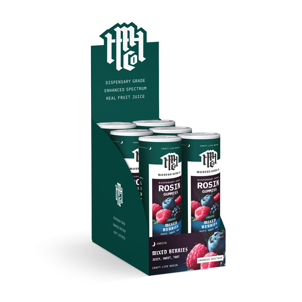 30ct - MHC D9 10mg Rosin Gummy - Mixed Berries (Indica) - 6pk