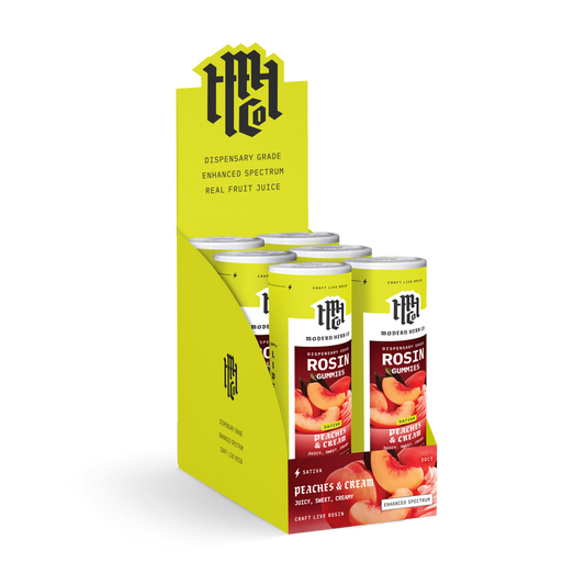 Live Rosin Gummies: Peaches & Cream (Sativa), 30ct - 6pk