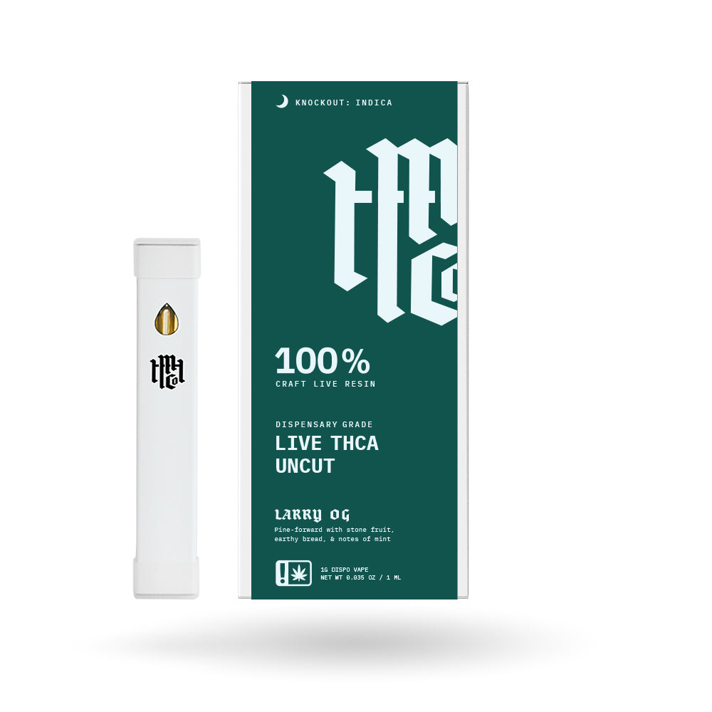 1g Modern Herb Co Live Uncut THCa Disposable 12 Pack: Knockout Larry OG