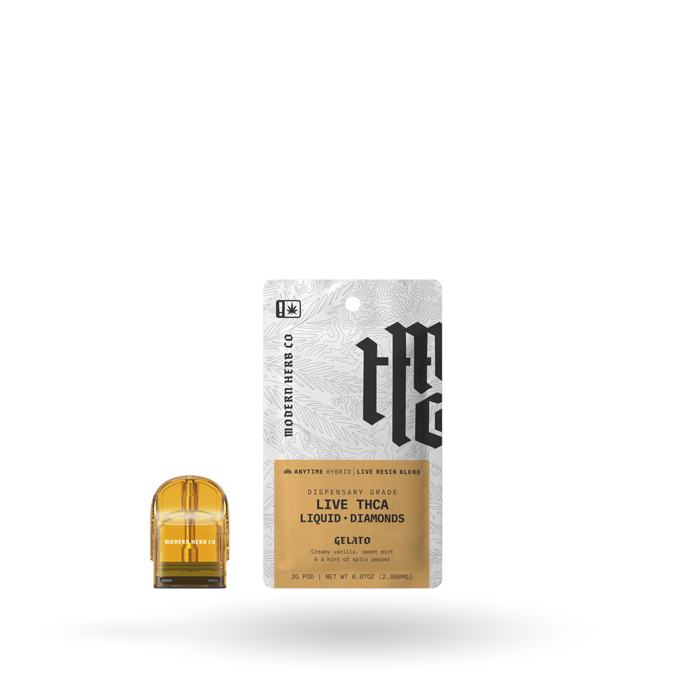 THCa Live Resin Liquid Diamonds Pod Refill 6 Pack: Gelato (Hybrid) - 2g