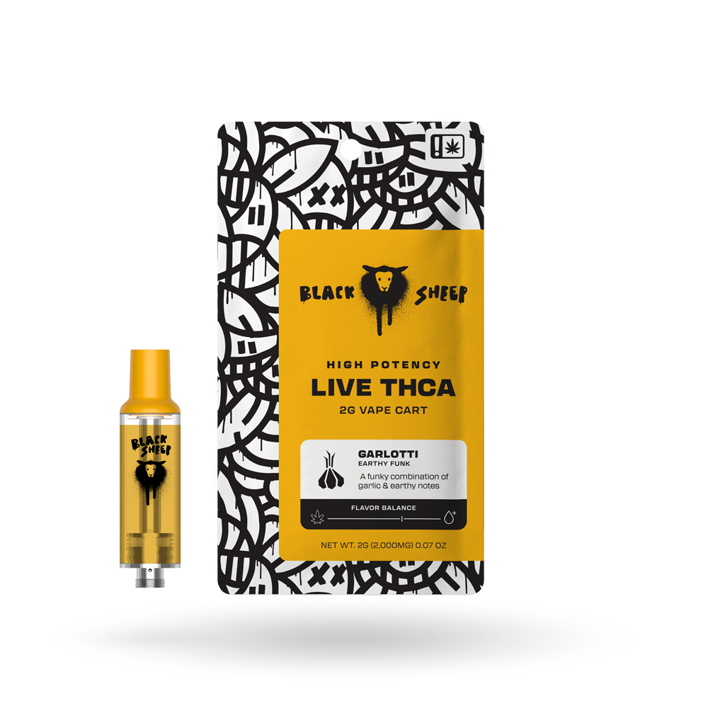 2g Black Sheep Live THCa Quad Blend Cartridge 12 Pack: Garlotti