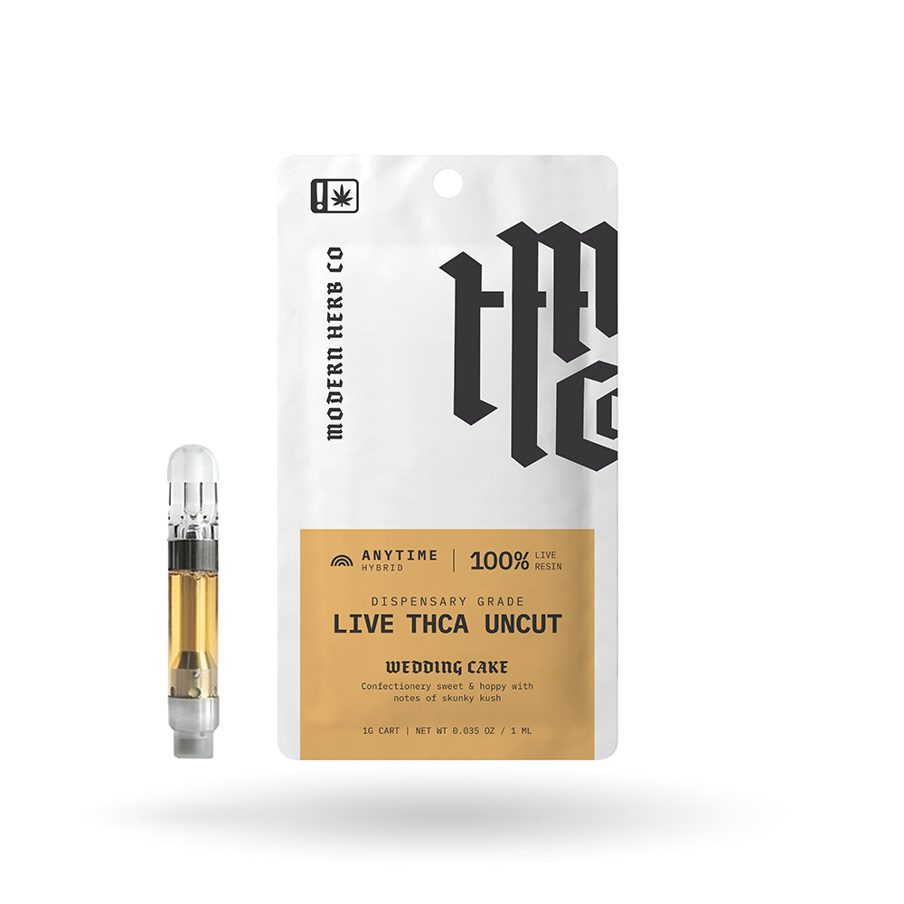 1g Modern Herb Co Live Uncut THCa Cartridge 12 Pack: Anytime Wedding Cake