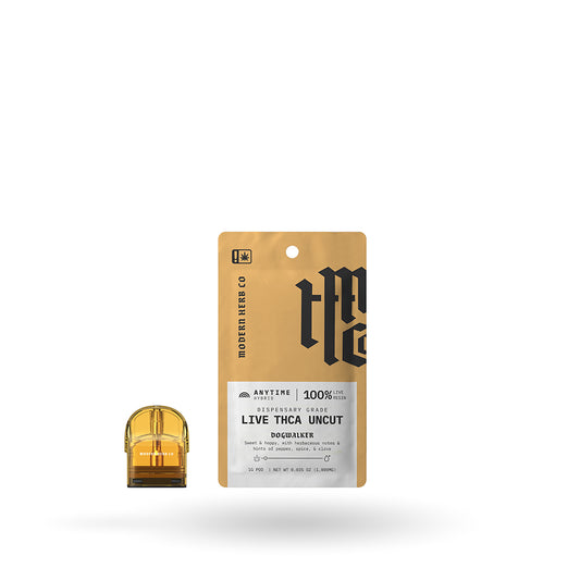 1g Modern Herb Co Live Uncut THCa Pod Refill 6 Pack: Anytime Dogwalker