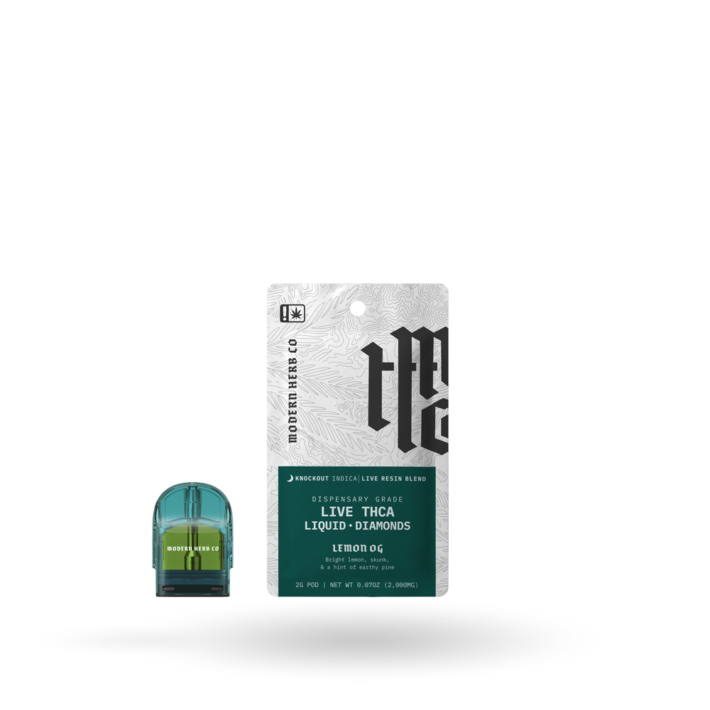 2g Modern Herb Co THCA Liquid Diamonds Pod Refill 6 Pack: Knockout Lemon OG