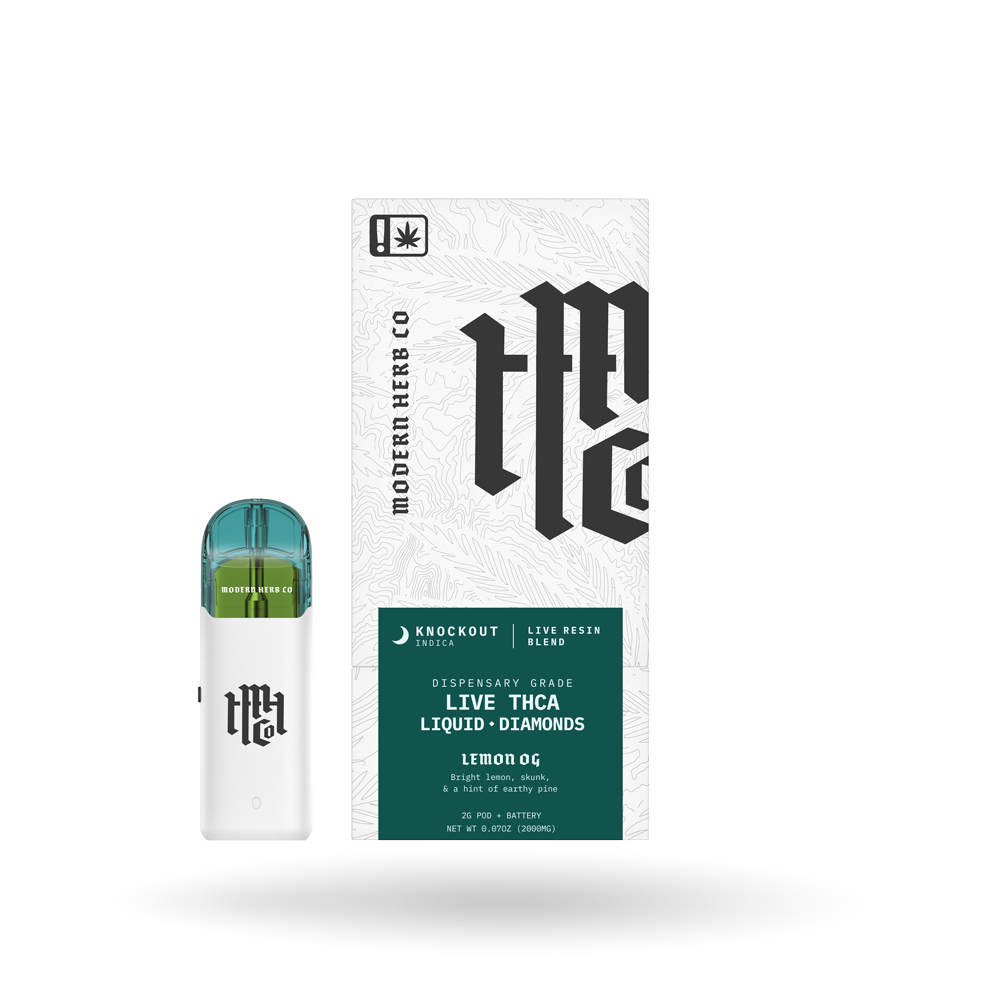 2g Modern Herb Co THCA Liquid Diamonds Pod Starter Kit 6 Pack: Knockout Lemon OG