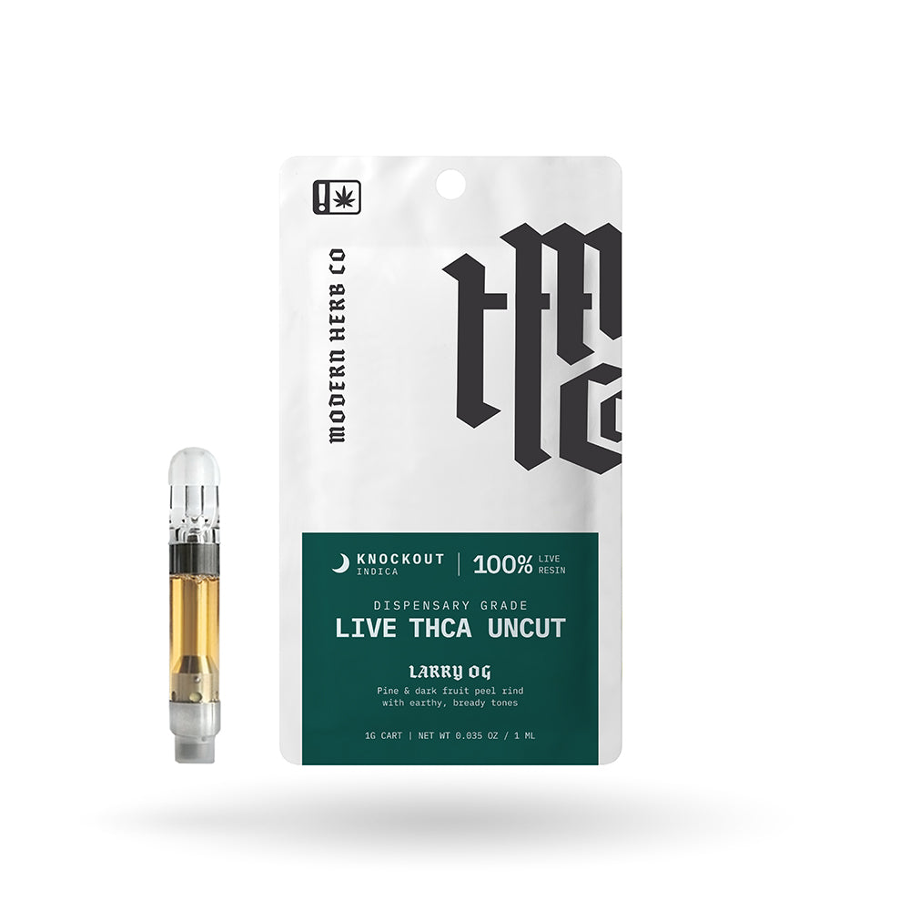 1g Modern Herb Co Live Uncut THCa Cartridge 12 Pack: Knockout Larry OG