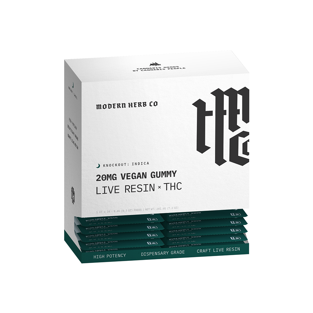 1ct Modern Herb Co Live D9 20mg Gummies 24 Pack: Knockout Oregon Huckleberry