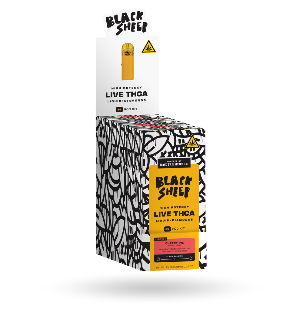 2g Black Sheep Liquid Diamonds Pod Kit 6 Pack: Cherry Pie (Hybrid)