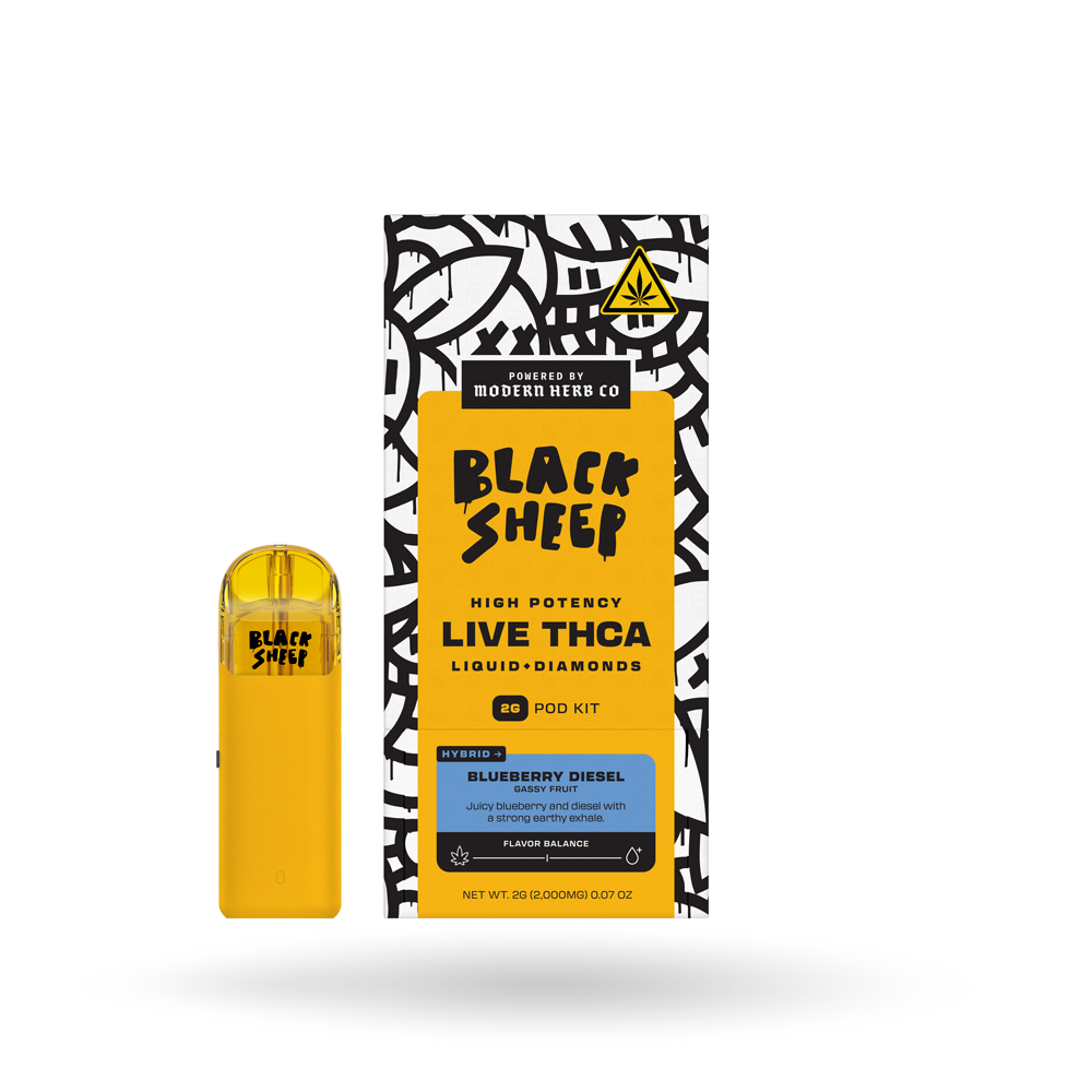 2g Black Sheep Liquid Diamonds Pod Kit 6 Pack: Blueberry Diesel (Hybrid)