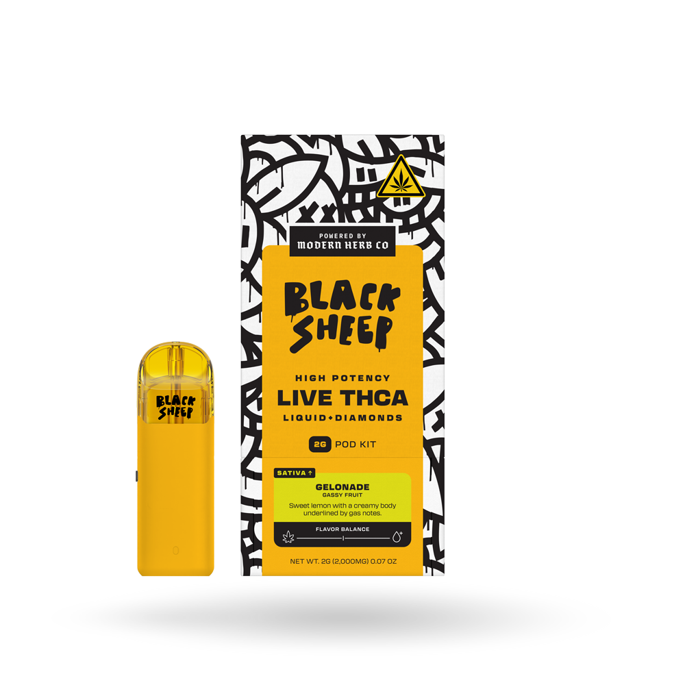 2g Black Sheep Liquid Diamonds Pod Kit 6 Pack: Gelonade (Sativa)