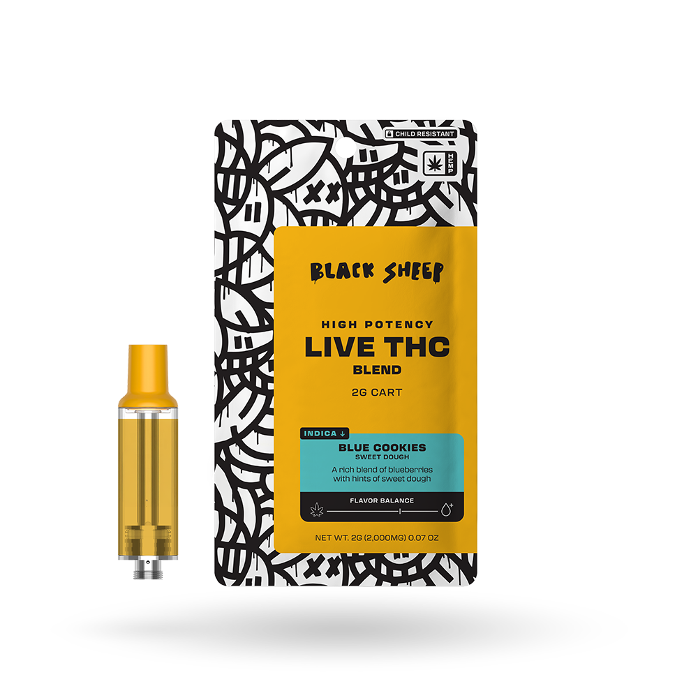2g Black Sheep Live THC Blend Cartridge 12 Pack: Blue Cookies