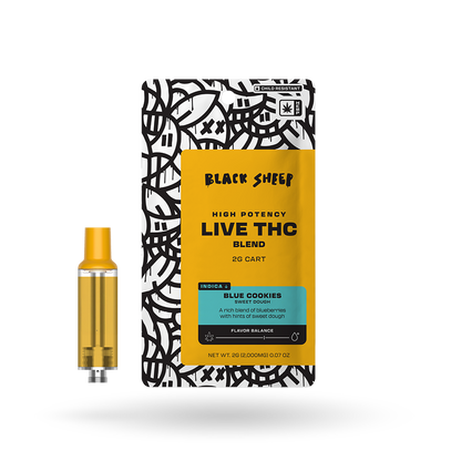 2g Black Sheep Live THC Blend Cartridge 12 Pack: Blue Cookies