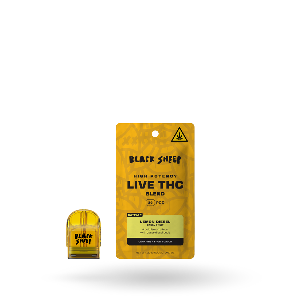Live THC Blend Pod Refill: Lemon Diesel, 2g - 6pk
