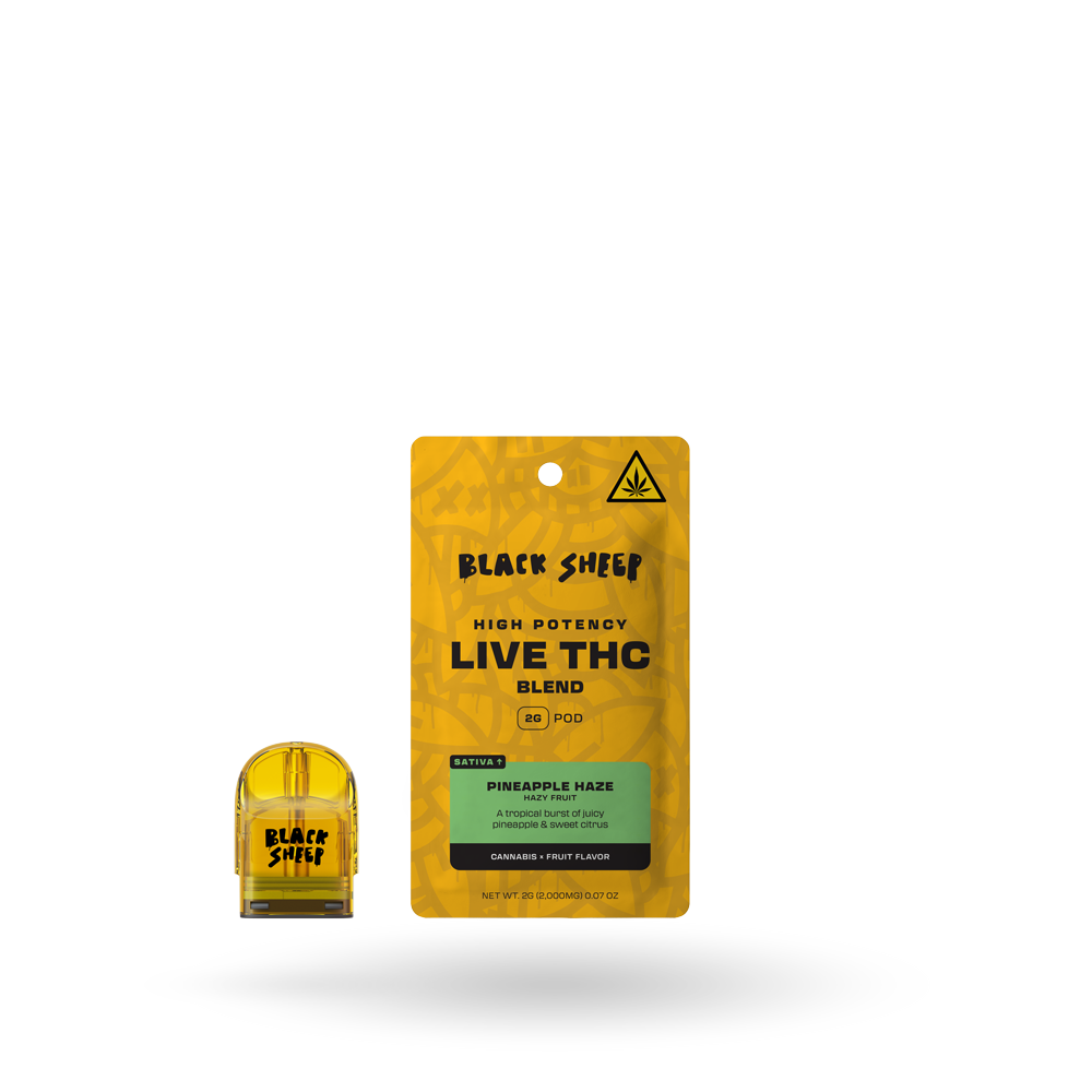 Live THC Blend Pod Refill: Pineapple Haze, 2g - 6pk