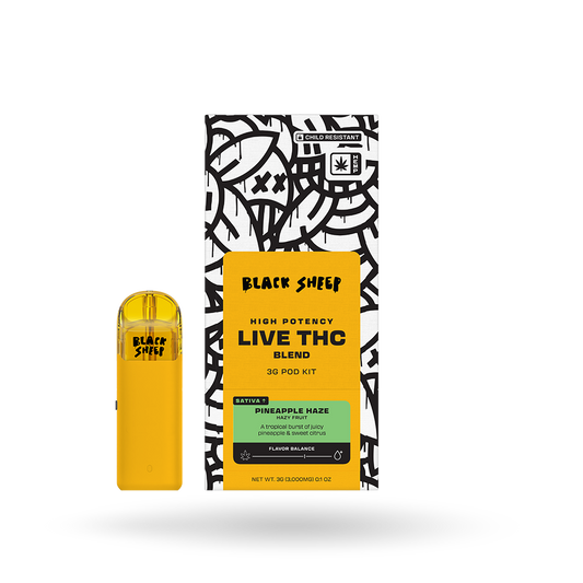 3g Black Sheep Live THC Blend Pod Starter Kit 6 Pack: Pineapple Haze