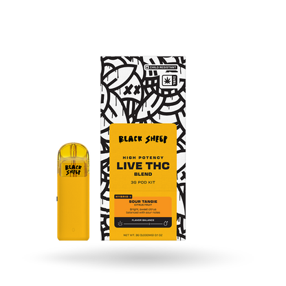 3g Black Sheep Live THC Blend Pod Starter Kit 6 Pack: Sour Tangie