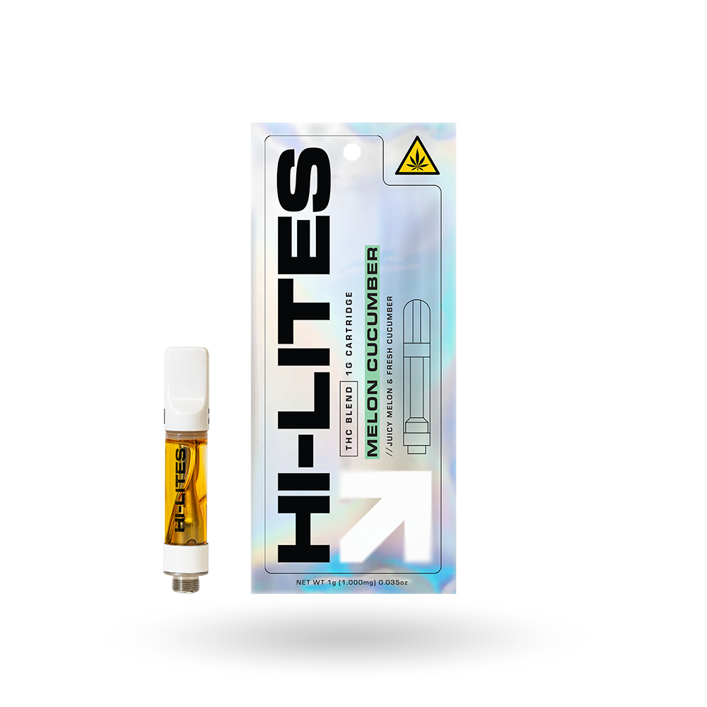THC Blend Vape Cartridge: Melon Cucumber 1g - 6 Pack