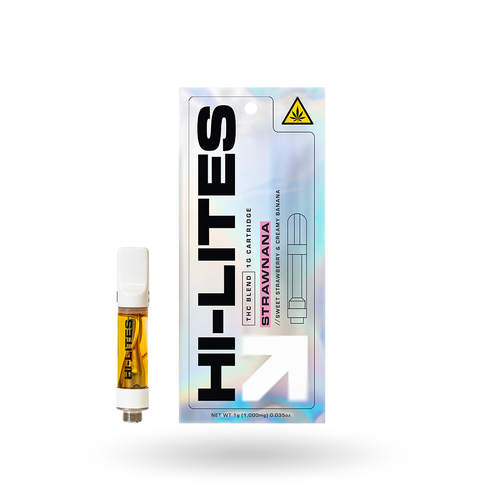 THC Blend Vape Cartridge: Strawnana 1g - 6 Pack