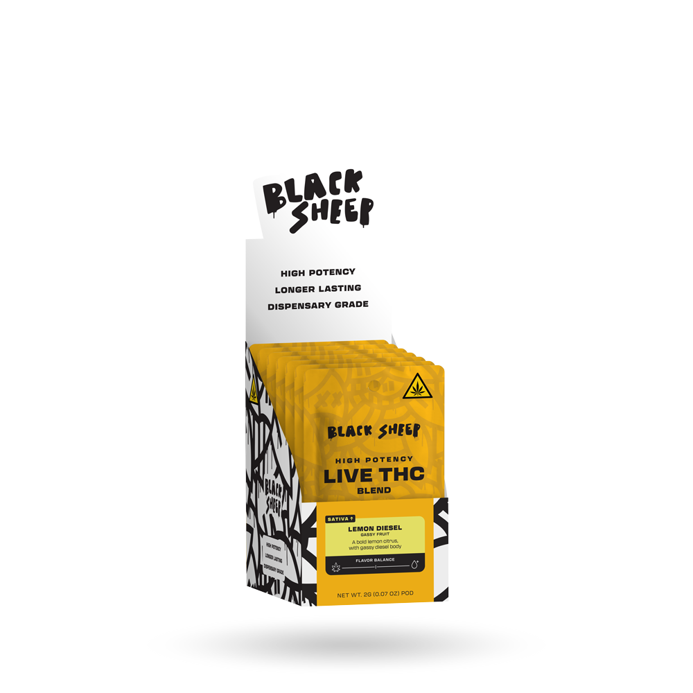Live THC Blend Pod Refill: Lemon Diesel, 2g - 6pk