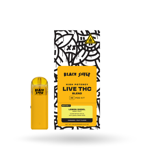 Live THC Blend Pod Kit: Lemon Diesel, 2g - 6pk