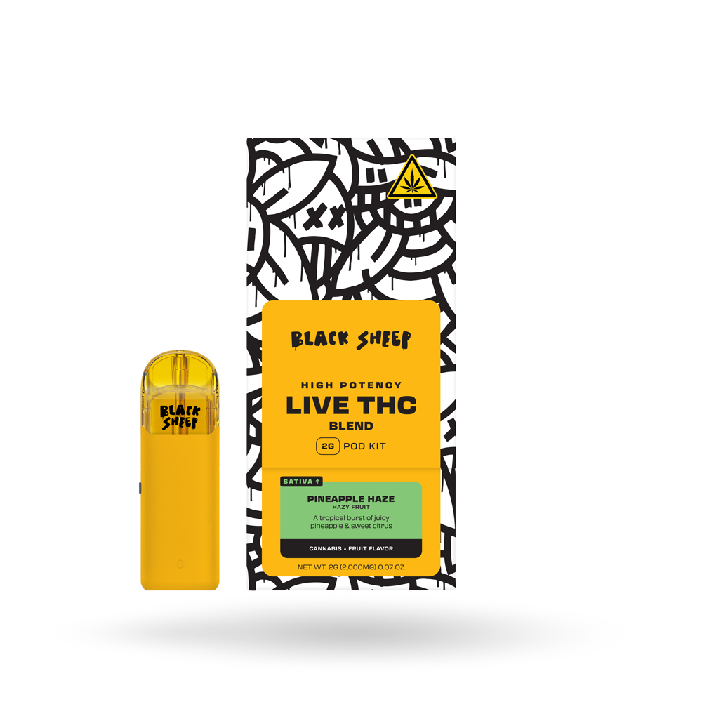 Live THC Blend Pod Kit: Pineapple Haze, 2g - 6pk